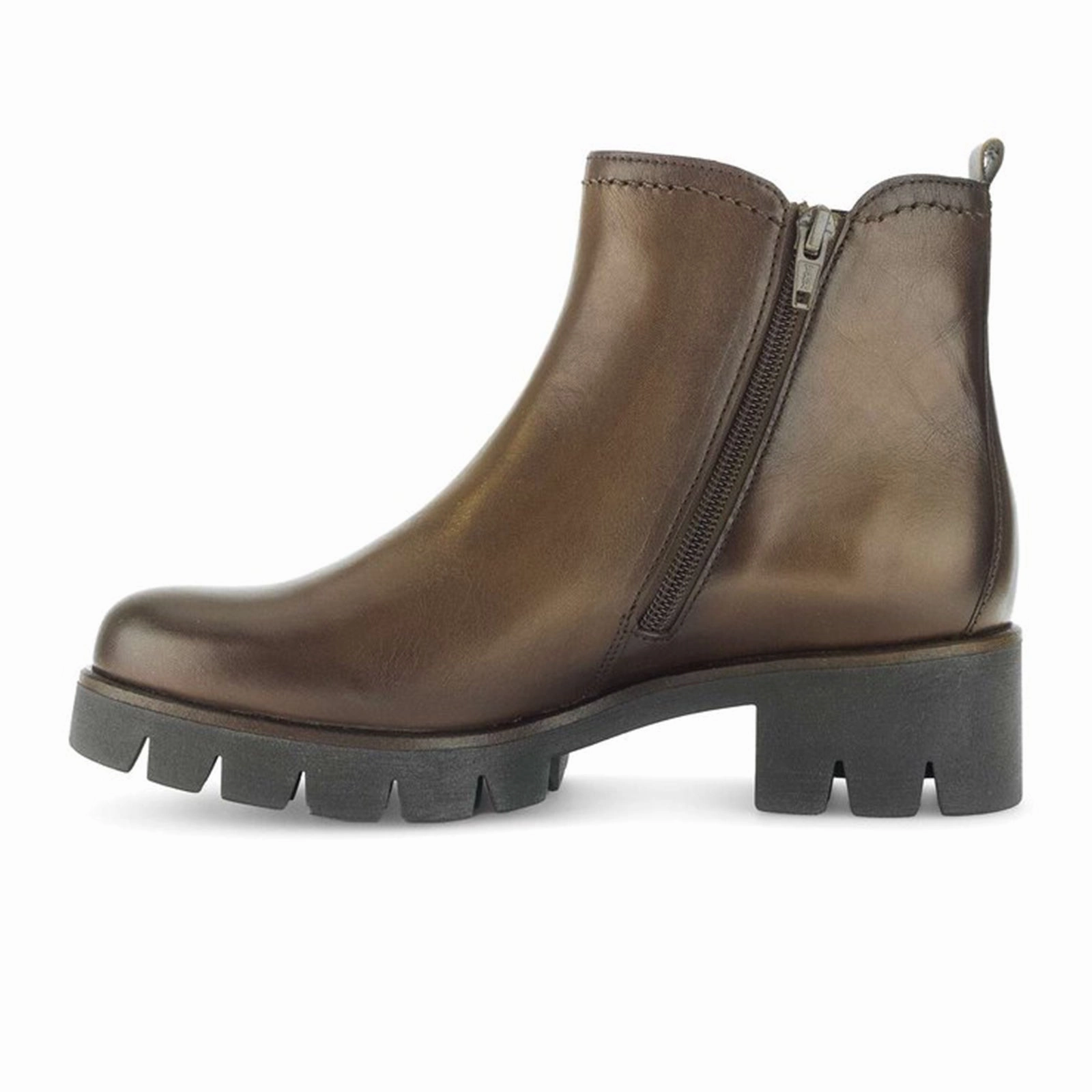 Gabor 710 Chelsea Lug Boot (Women) - English Brown Leather All-Season Protection Tough Exterior