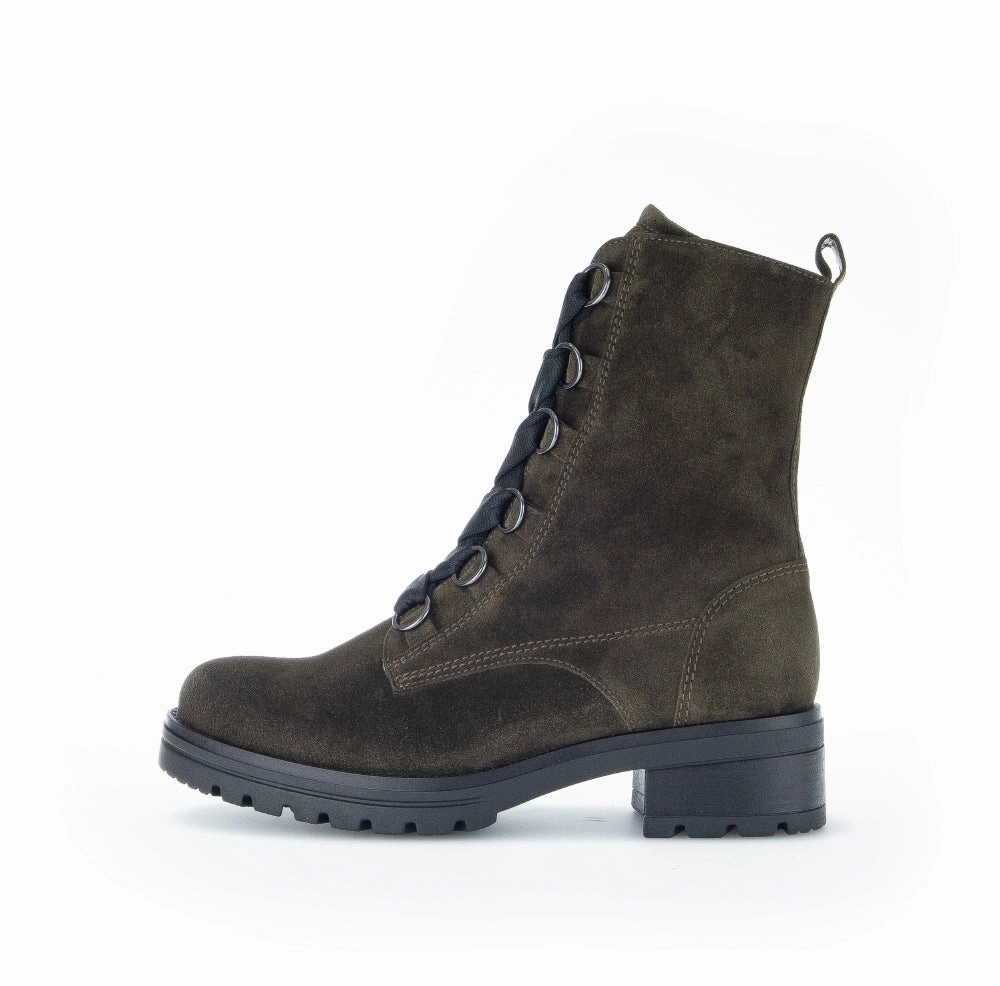 Quick Slip Gabor 784 Lug Sole Combat Boot (Women) - Bosco Green Olive