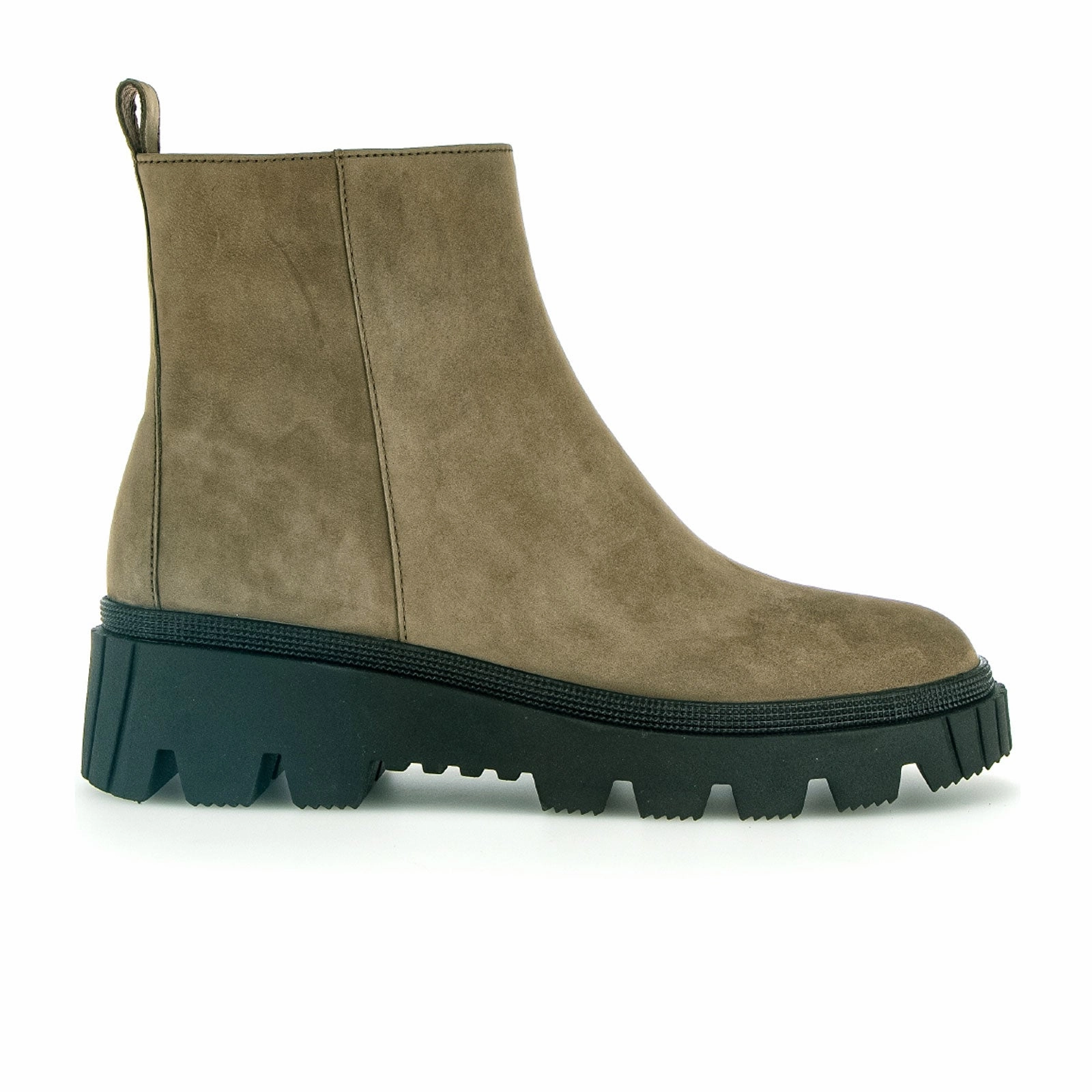 Gabor 820 Zora Lug Ankle Boot (Women) - Olive Nubuck Rugged Design Avant Mood