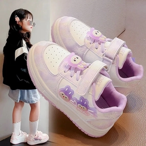 Slip On Closure trendy teenagers' looks Girls?? Cartoon Sneakers ?C Breathable, Non-Slip, Spring/Autumn 2025