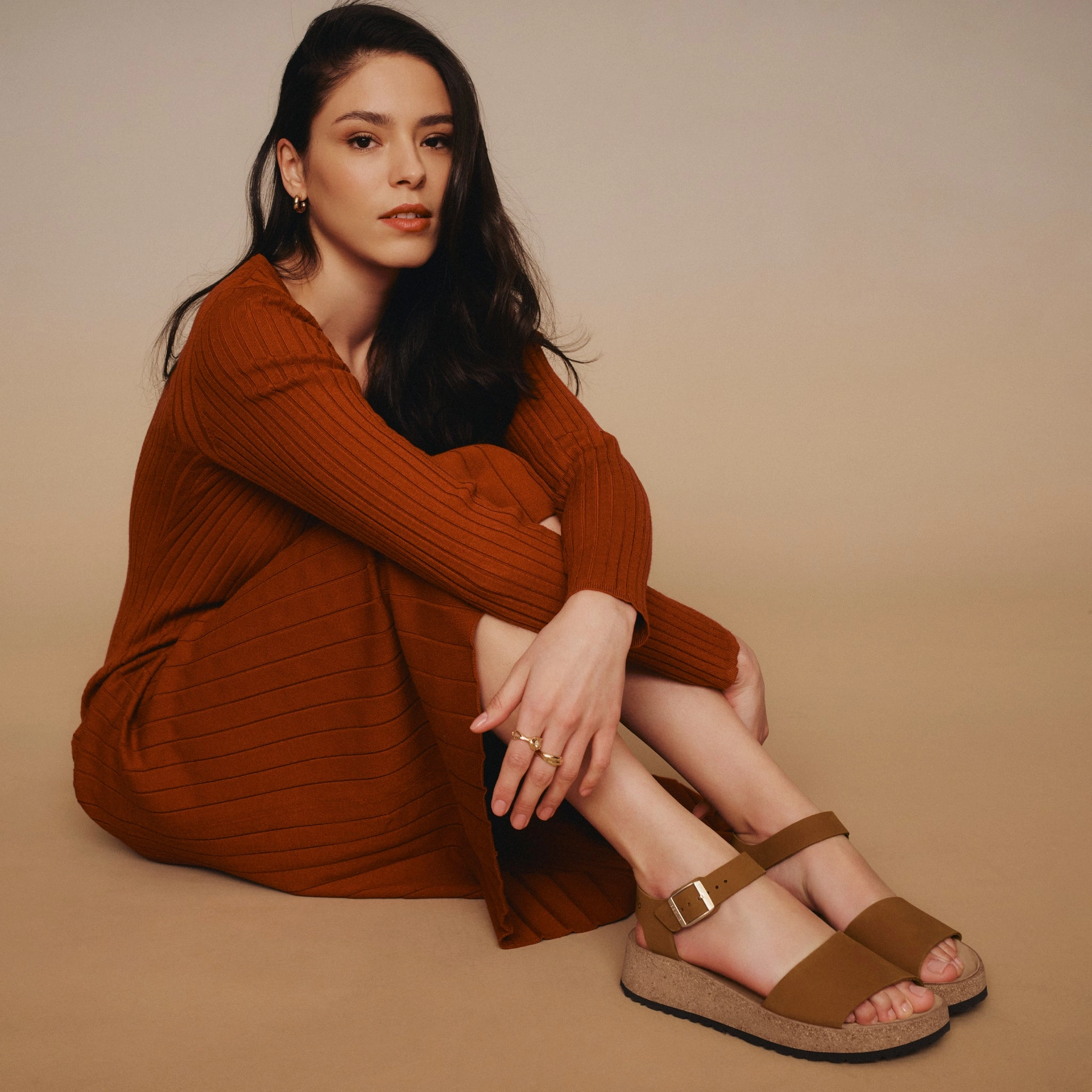 GLENDA - PEACAN - NUBUCK Abrasion Resistant Toe Cap