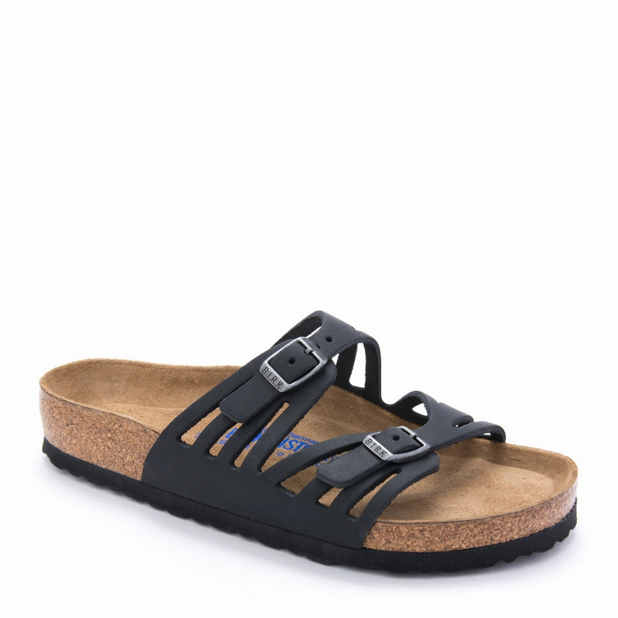 GRANADA SOFT - BLACK - OIL LEATHER Distinctive Elevated shock absorption