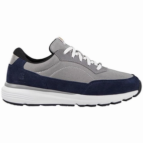 Ultra Responsive Cushioning Impact Diffusion System Greenfield Women's ESD Nano-Toe Work Sneaker Blue/Grey