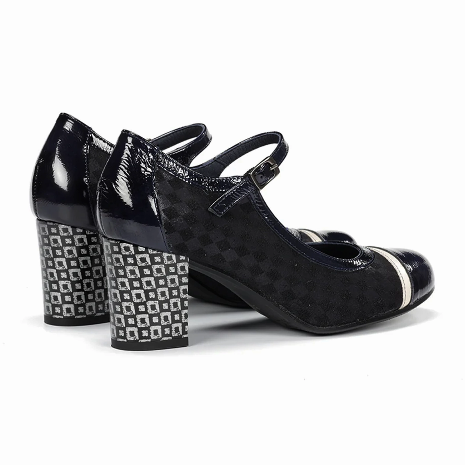 Dorking Rodin D8669 Heeled Mary Jane (Women) - Carcas/Napla/Suga Marino Bead Edge