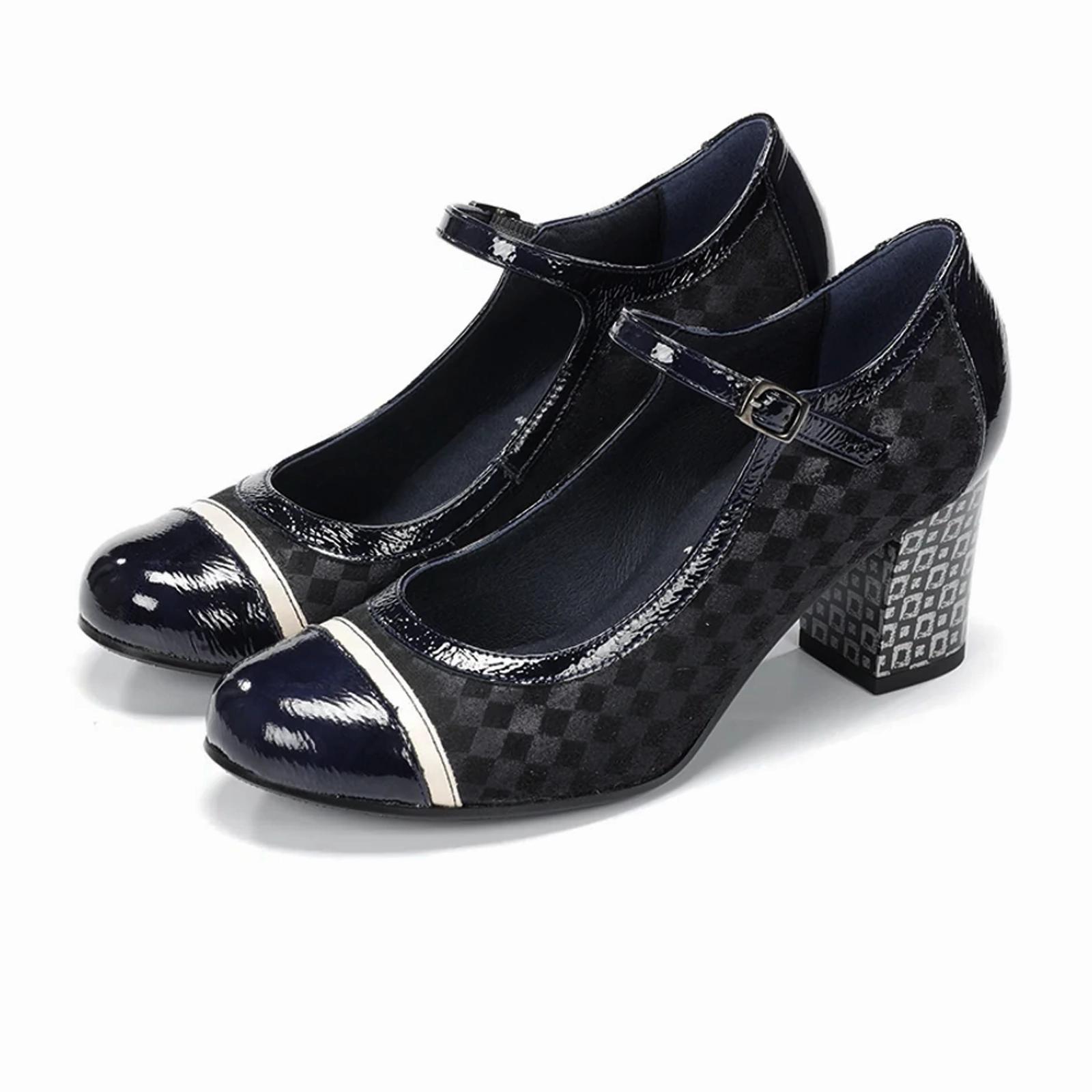 Dorking Rodin D8669 Heeled Mary Jane (Women) - Carcas/Napla/Suga Marino Daily Casual Slip Resistant Tread Pattern