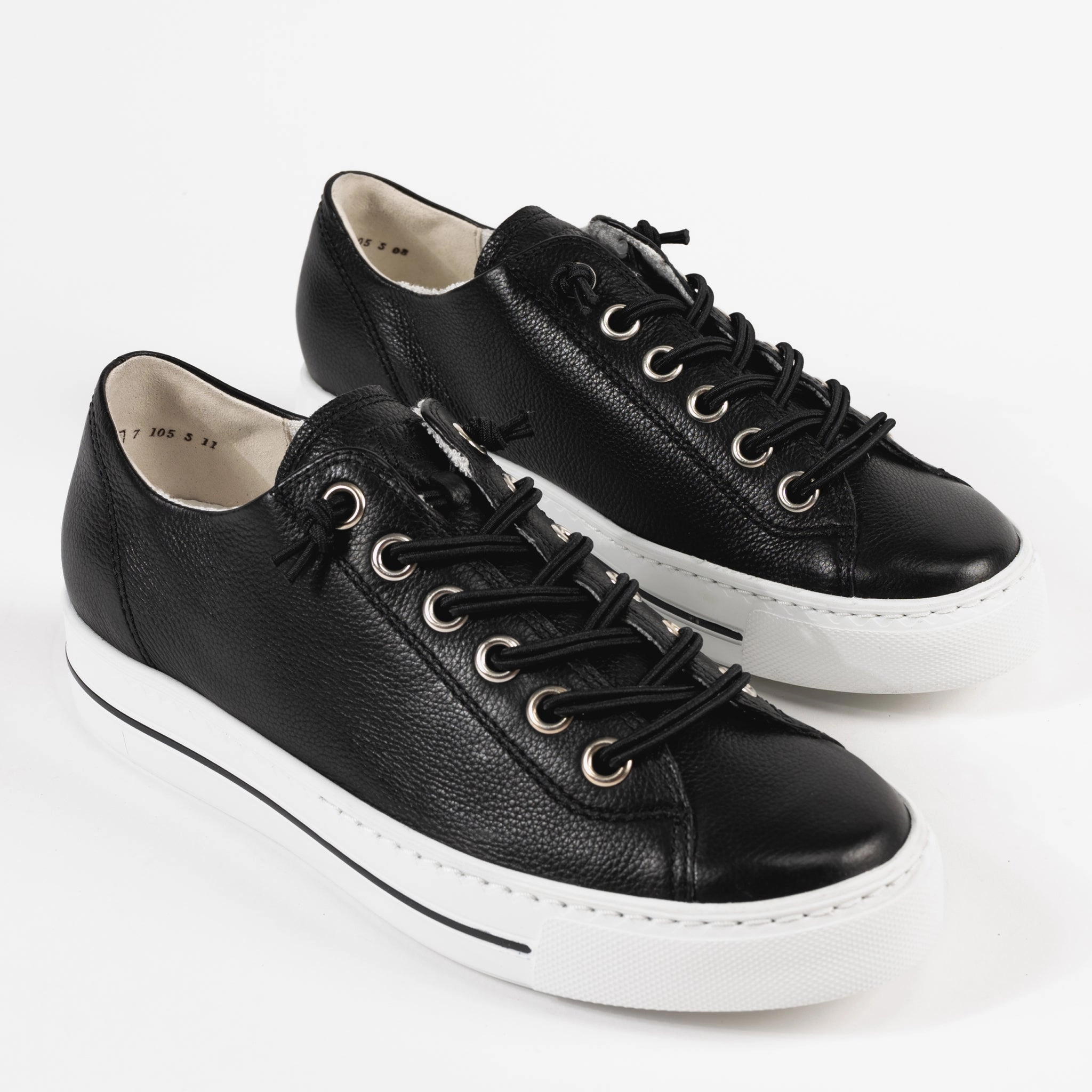 athletes' HADLEY SNEAKER - BLACK - LEATHER