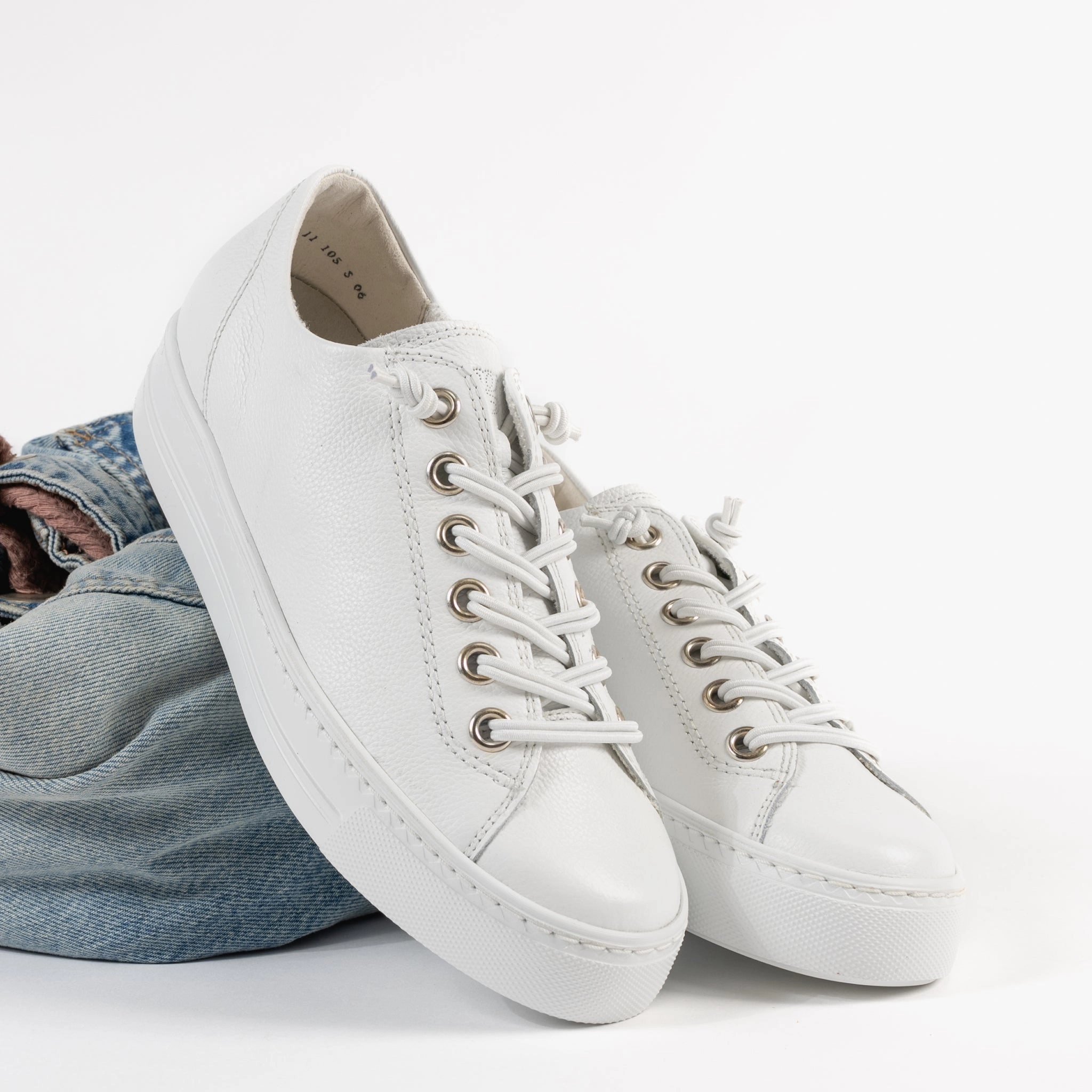 HADLEY SNEAKER - WHITE - LEATHER All-around ease bright - colors