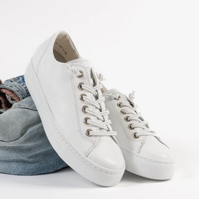 HADLEY SNEAKER - WHITE - LEATHER All-around ease bright - colors