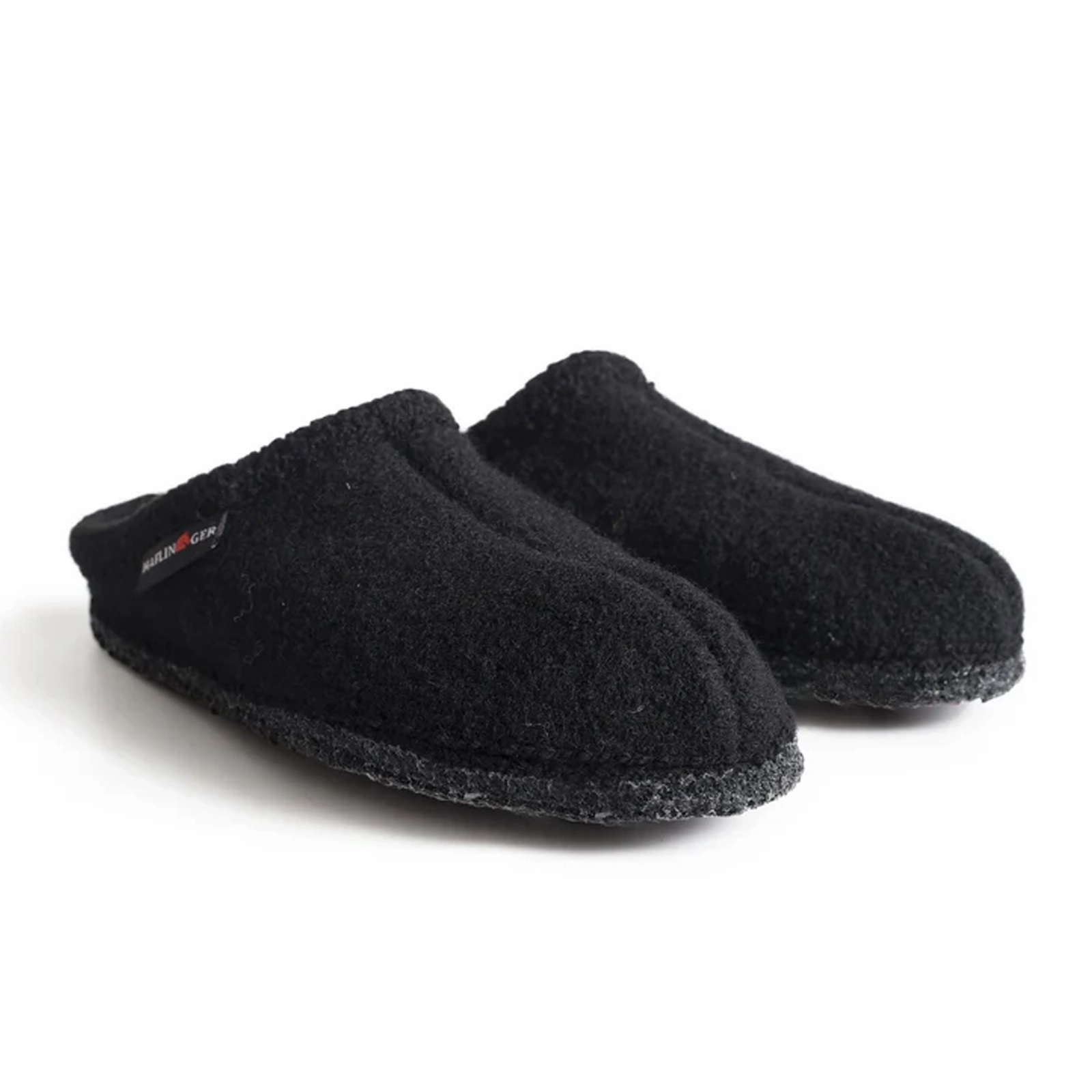 Haflinger AS8 Classic Slipper (Unisex) - Black Modern Steps Contoured