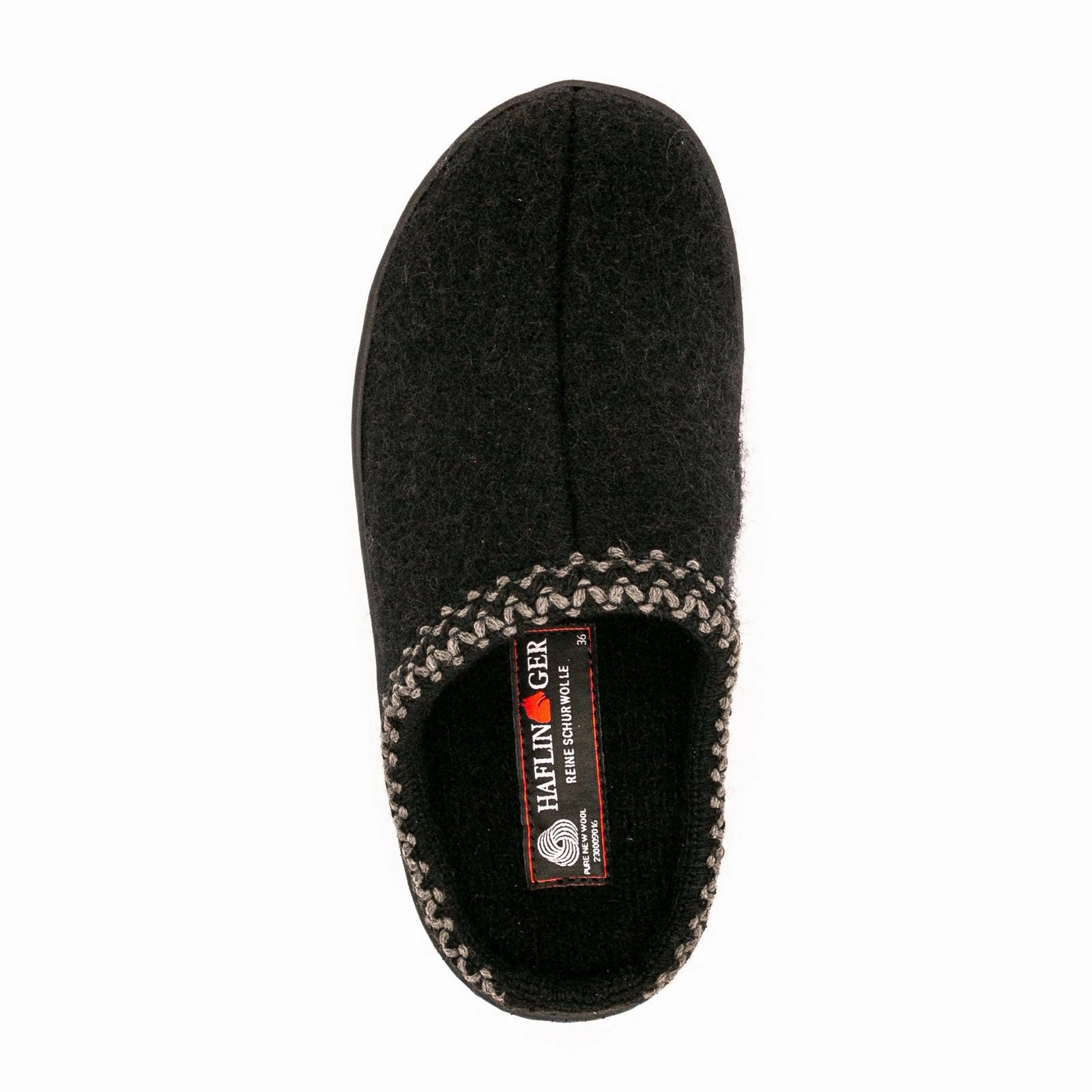 Haflinger AT 203 Slipper (Unisex) - Black Running Comfort