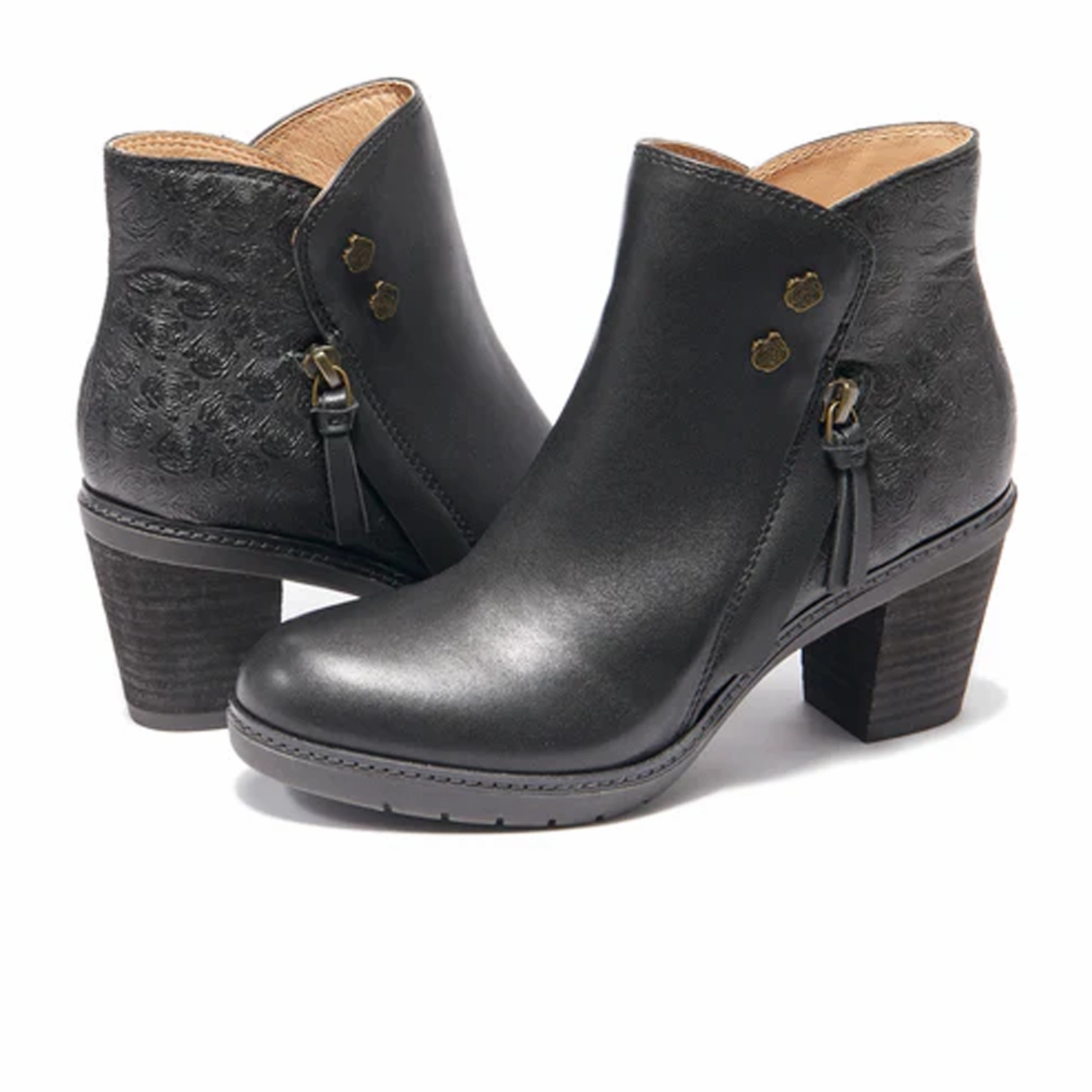 Halsa Rea Ankle Boot (Women) - Black Mud Resistant Work Commute Shock Absorbing Urban Commute