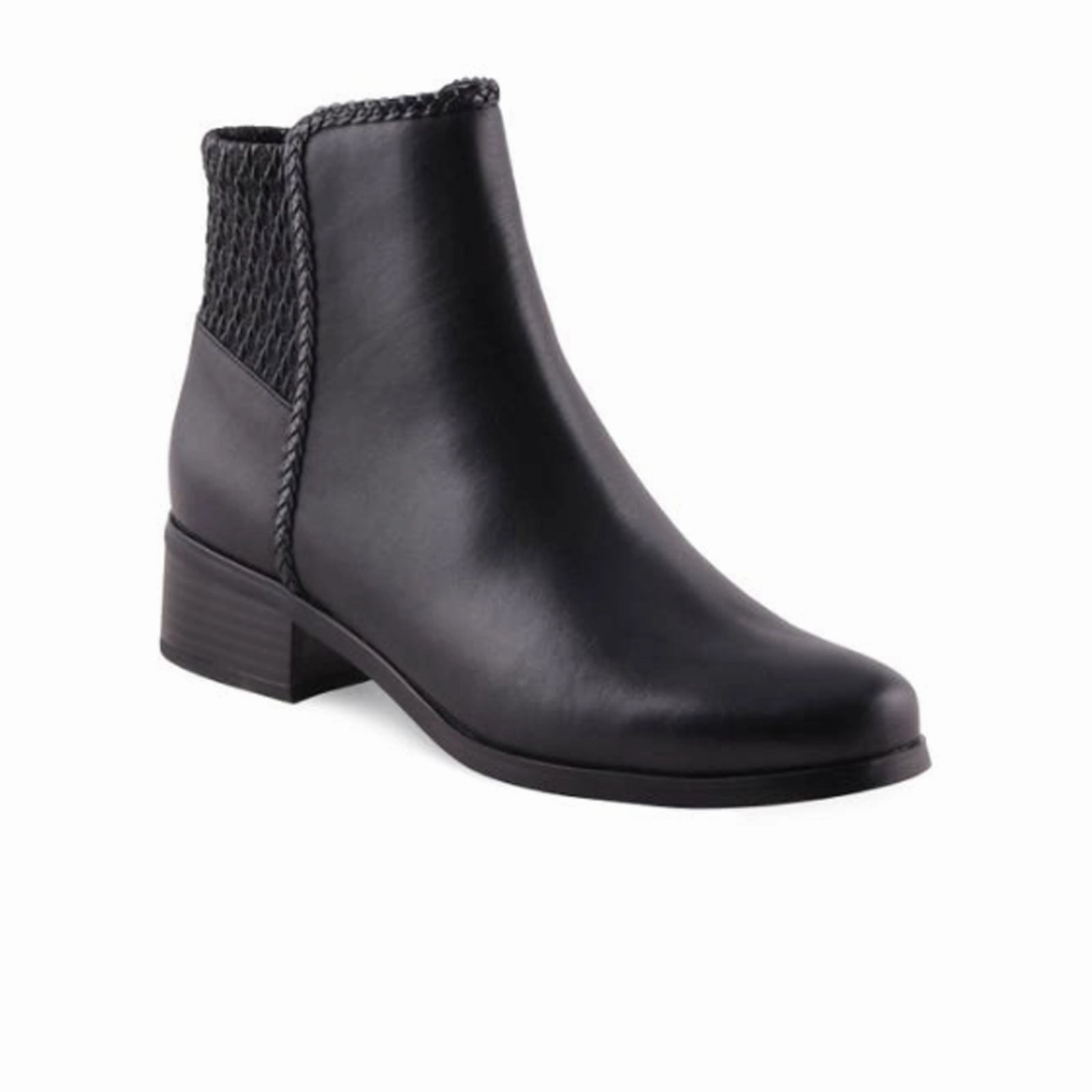 Reinforced Form Weather Resistant User Minimal Impact AquaDiva Kassel Ankle Boot (Women) - Black Leather