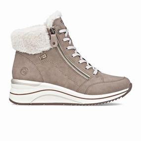 Remonte Eleni D0T77 Sneaker Boot (Women) - Camel/Cotton Cushioned Step Winter Walker