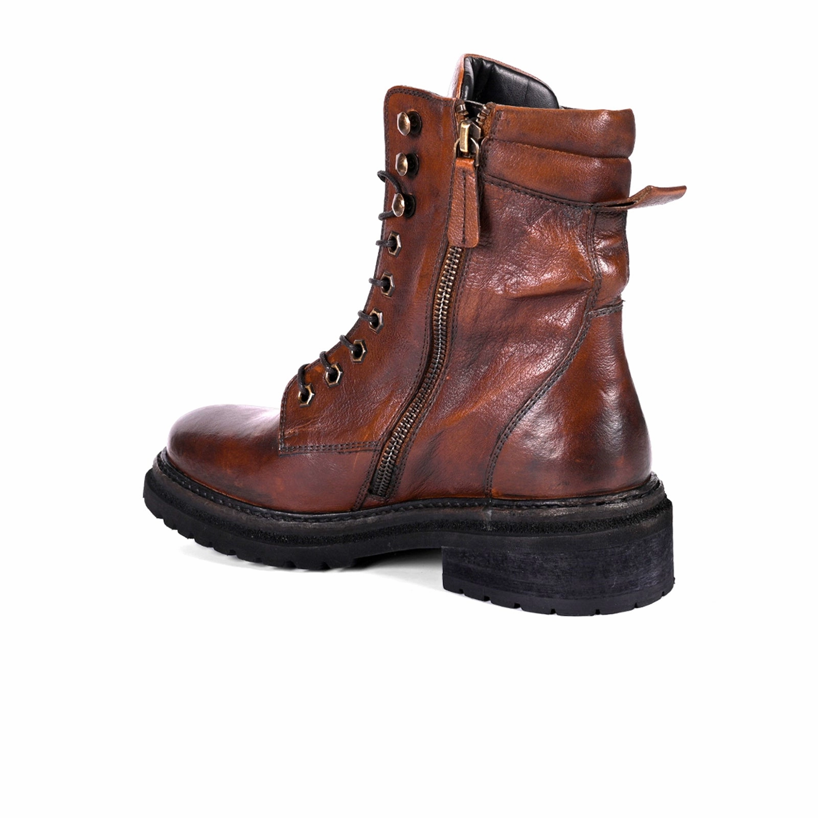 ROAN Awol Lace Up Mid Boot (Women) - Cognac Weather Proof