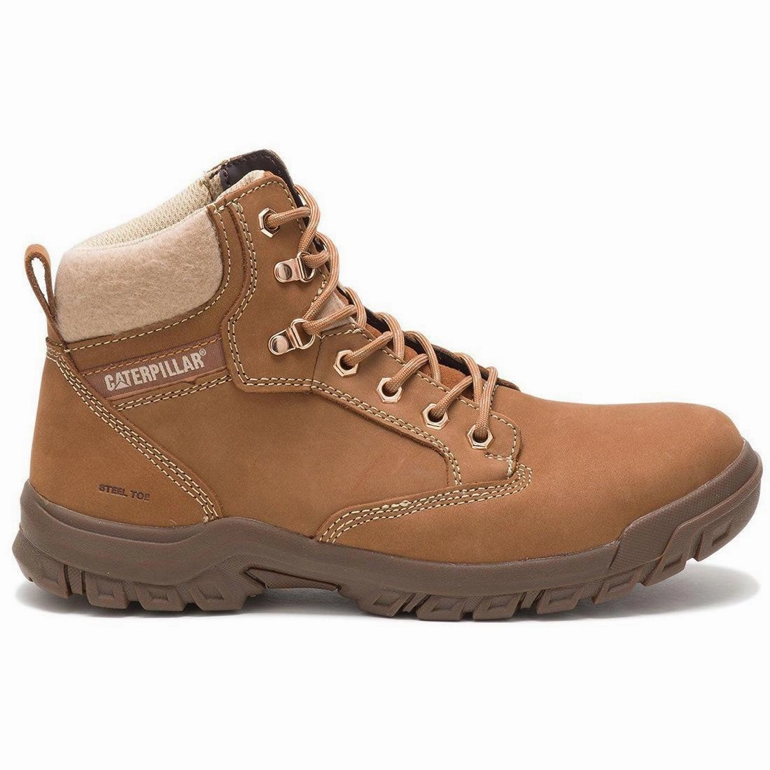 coordinating Tess Women??s Steel-Toe Work Boot Brown