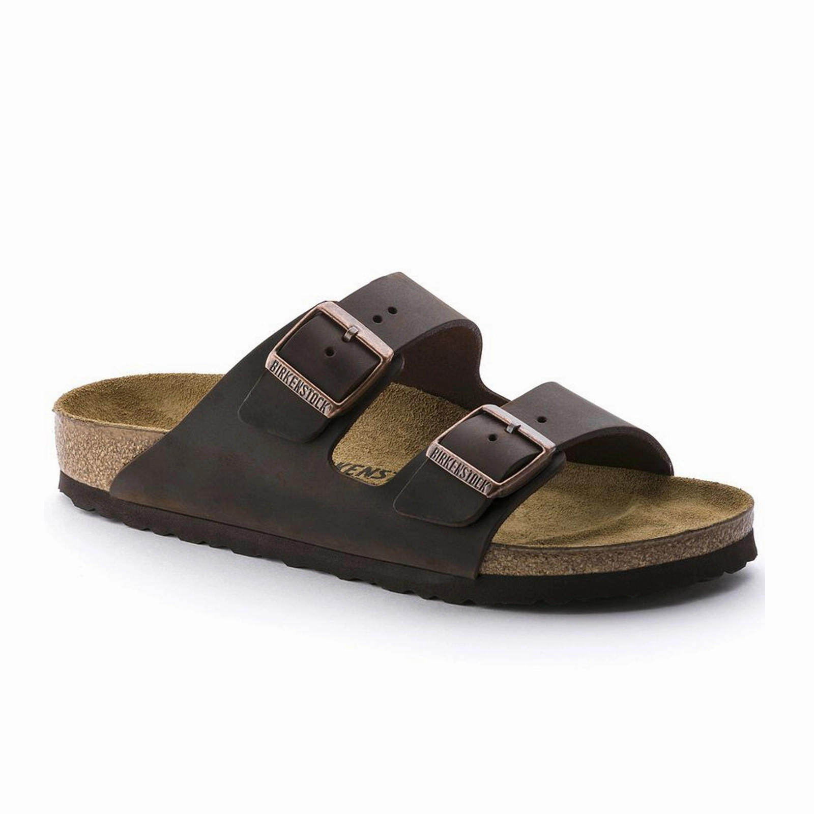 Birkenstock Arizona Slide Sandal (Unisex) - Habana Oiled Leather Strappy Design