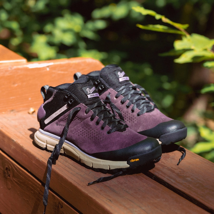 W-TRAIL 2650 MID WP - BERRY - NUBUCK Impact Resistant Heel