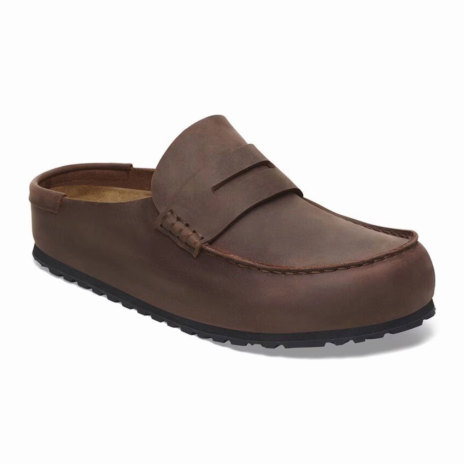 Birkenstock Naples Wrapped Clog (Men) - Habana Oiled Leather Impact Diffusing