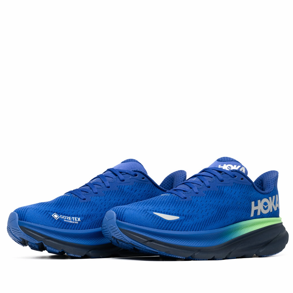 Flexibility Design Hoka Clifton 9 Gore-Tex - Dazzling Blue/Evening Sky