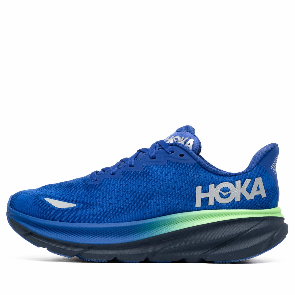 Padded Interior Rough Trail Hiker Hoka Clifton 9 Gore-Tex - Dazzling Blue/Evening Sky