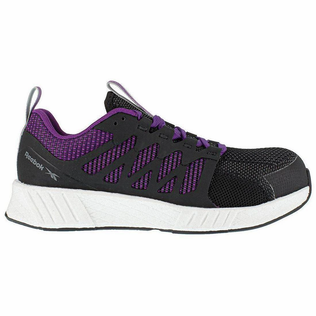 Heel Cushioning Technology edition Women's Fusion Flexweave? Composite-Toe Athletic Work Shoe Black/Purple