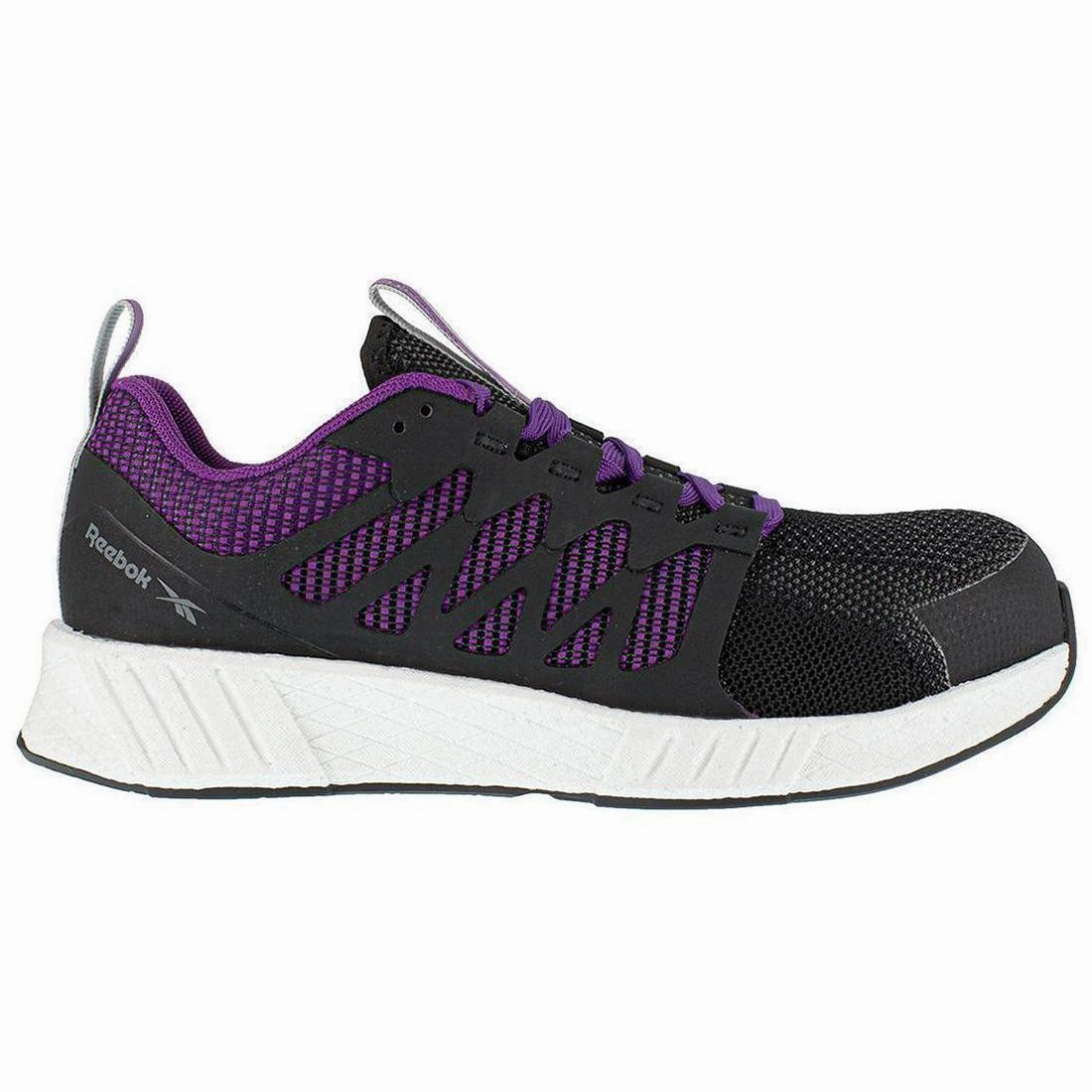 Outdoor Activity Seamless Interior Construction Women's Fusion Flexweave? Composite-Toe Athletic Work Shoe Black/Purple