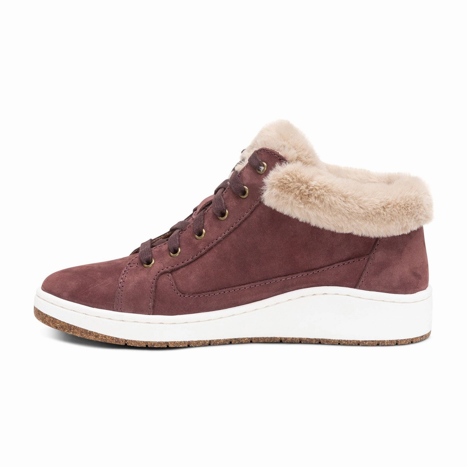 Heavy Use Aetrex Dylan Ankle Boot (Women) - Burgundy Leather