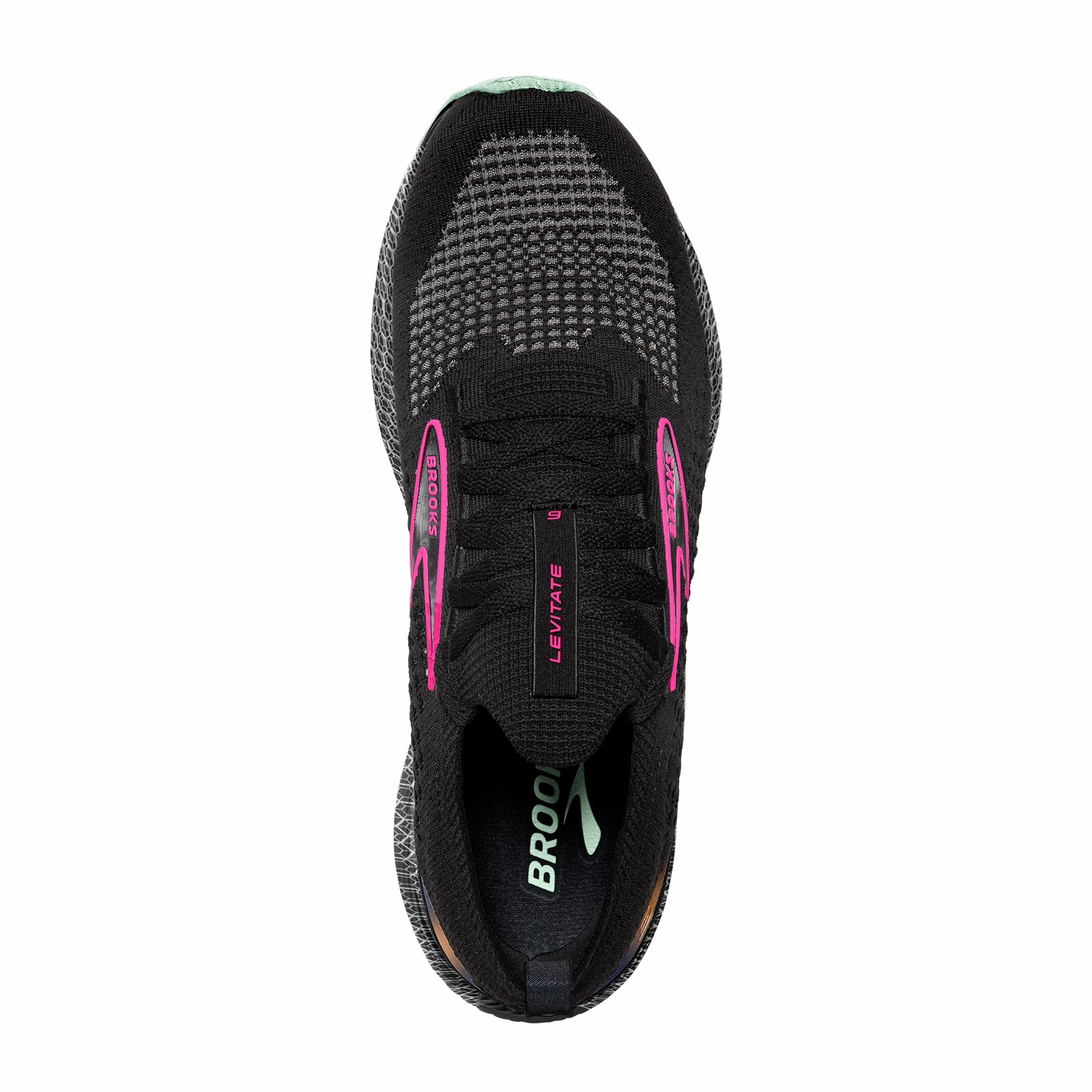 Seamless Heel Cushioning Errand Style Brooks Levitate StealthFit 6 Running Shoe (Women) - Black/Pink