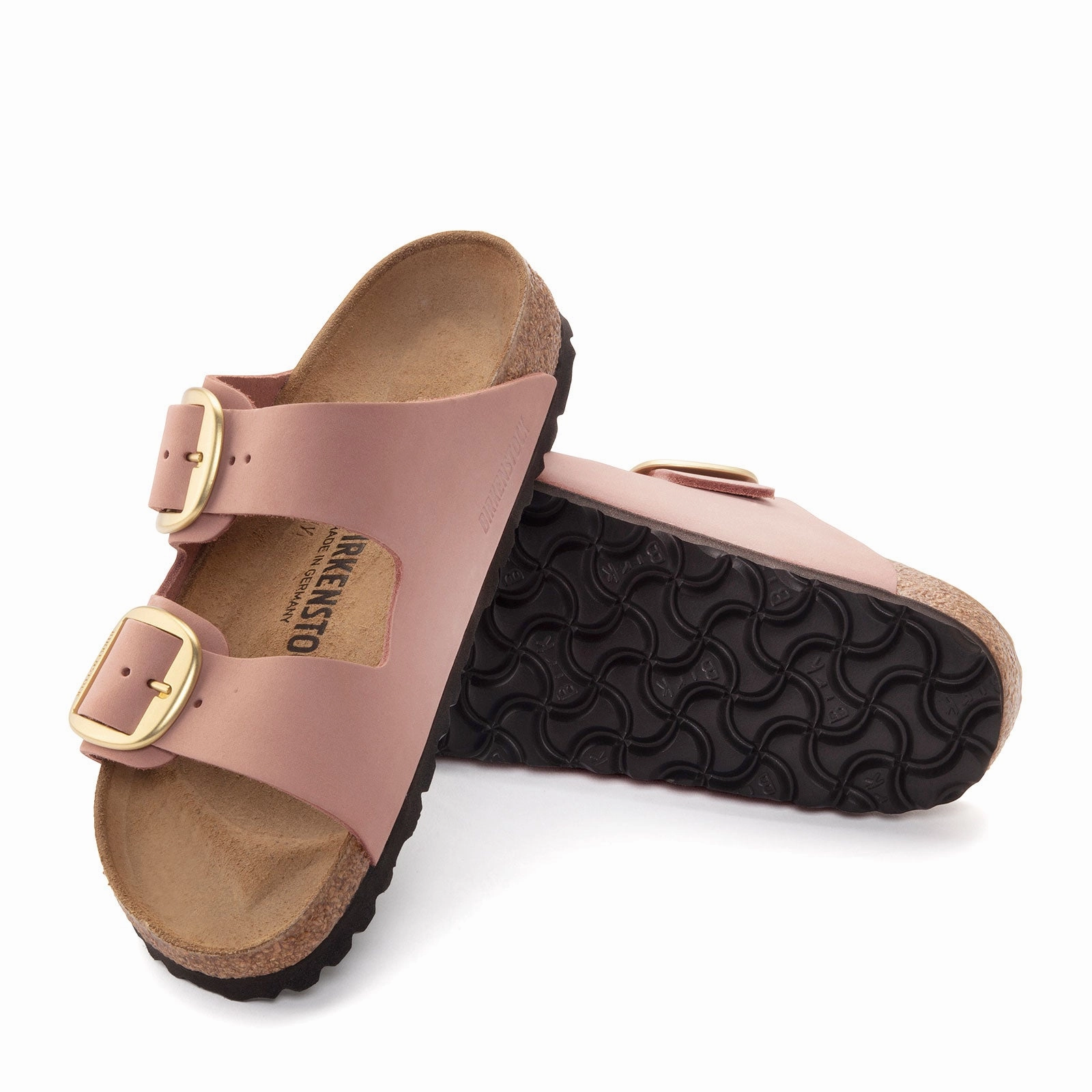 Fresh Air Birkenstock Arizona Big Buckle Narrow Slide Sandal (Women) - Old Rose Nubuck