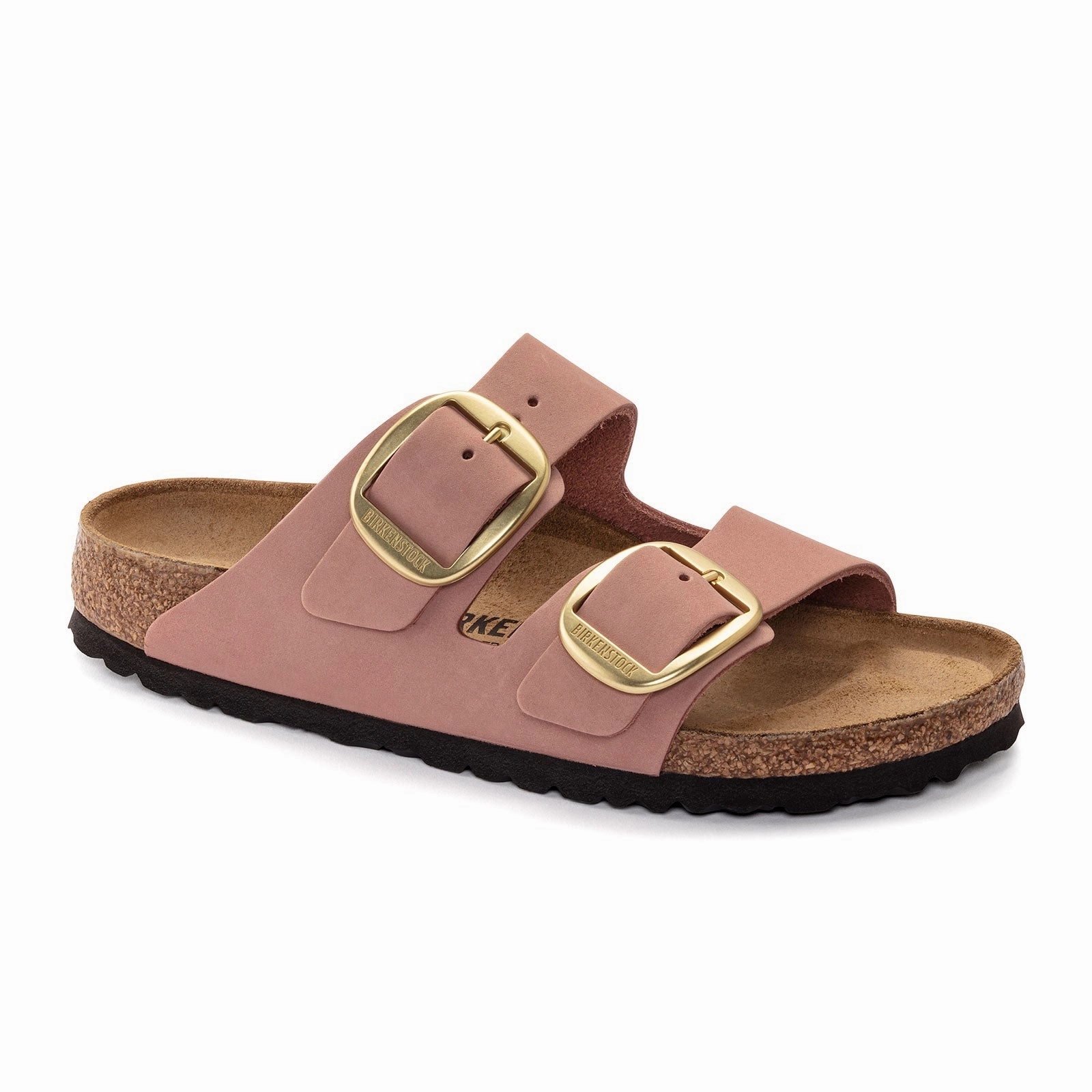 Birkenstock Arizona Big Buckle Narrow Slide Sandal (Women) - Old Rose Nubuck Strap Design
