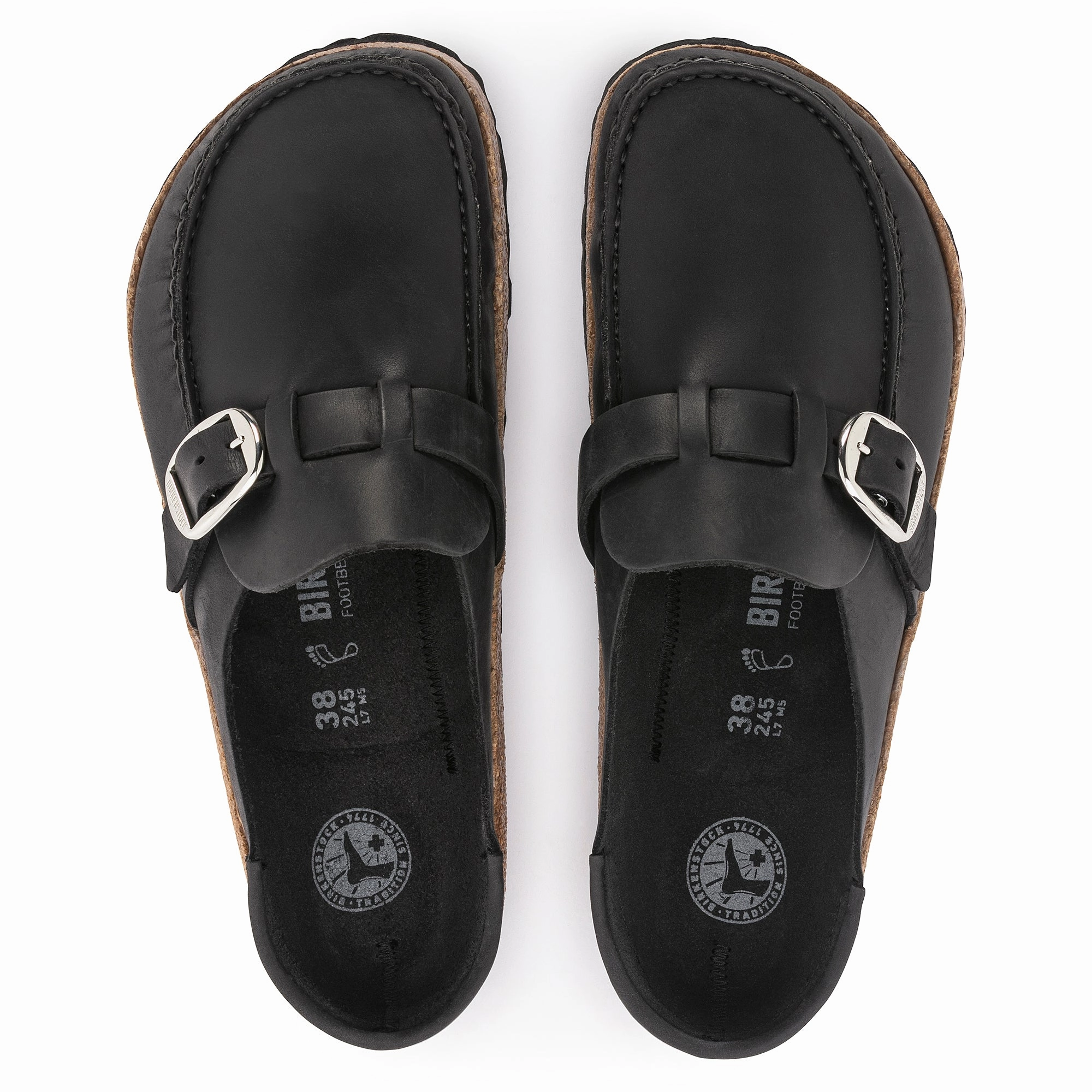 Padded cushioning BUCKLEY - BLACK - OIL LEATHER
