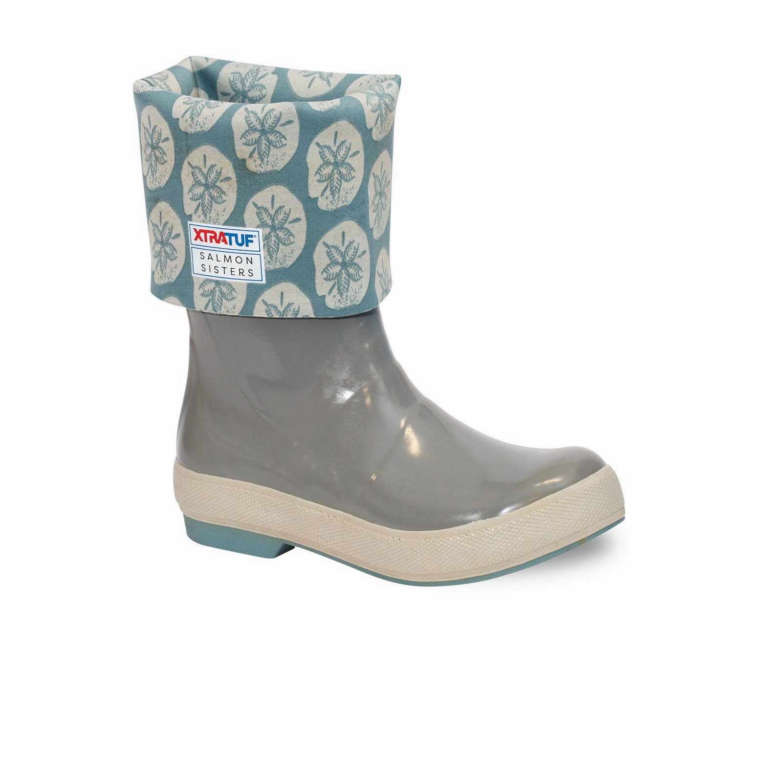 Thermal Core All Day Wear Seamless Comfort Weekend Camping XtraTuf Salmon Sisters 15" Legacy Rain Boot (Women) - Gray/Sand Dollar