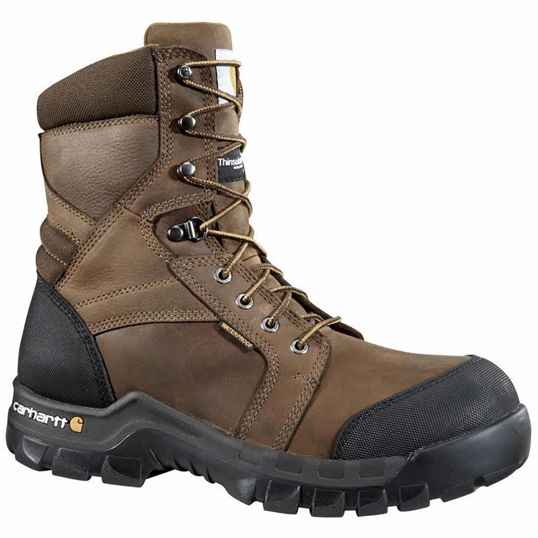 Tailored arch 8" Rugged Flex Waterproof Insulated Composite Toe Work Boot Brown