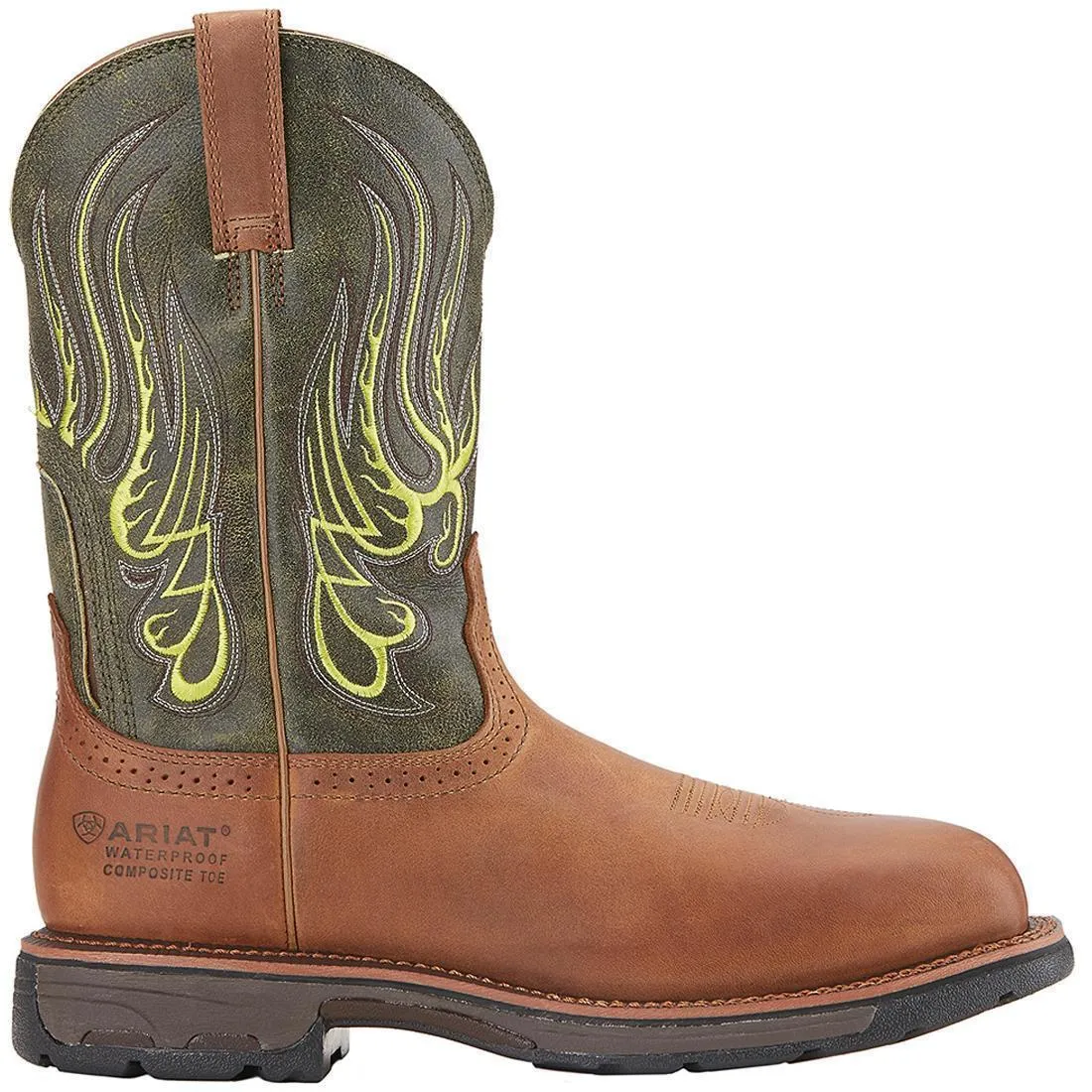 WorkHog Mesteno Composite-Toe Waterproof Work Boot Rust Useful Tailored ease