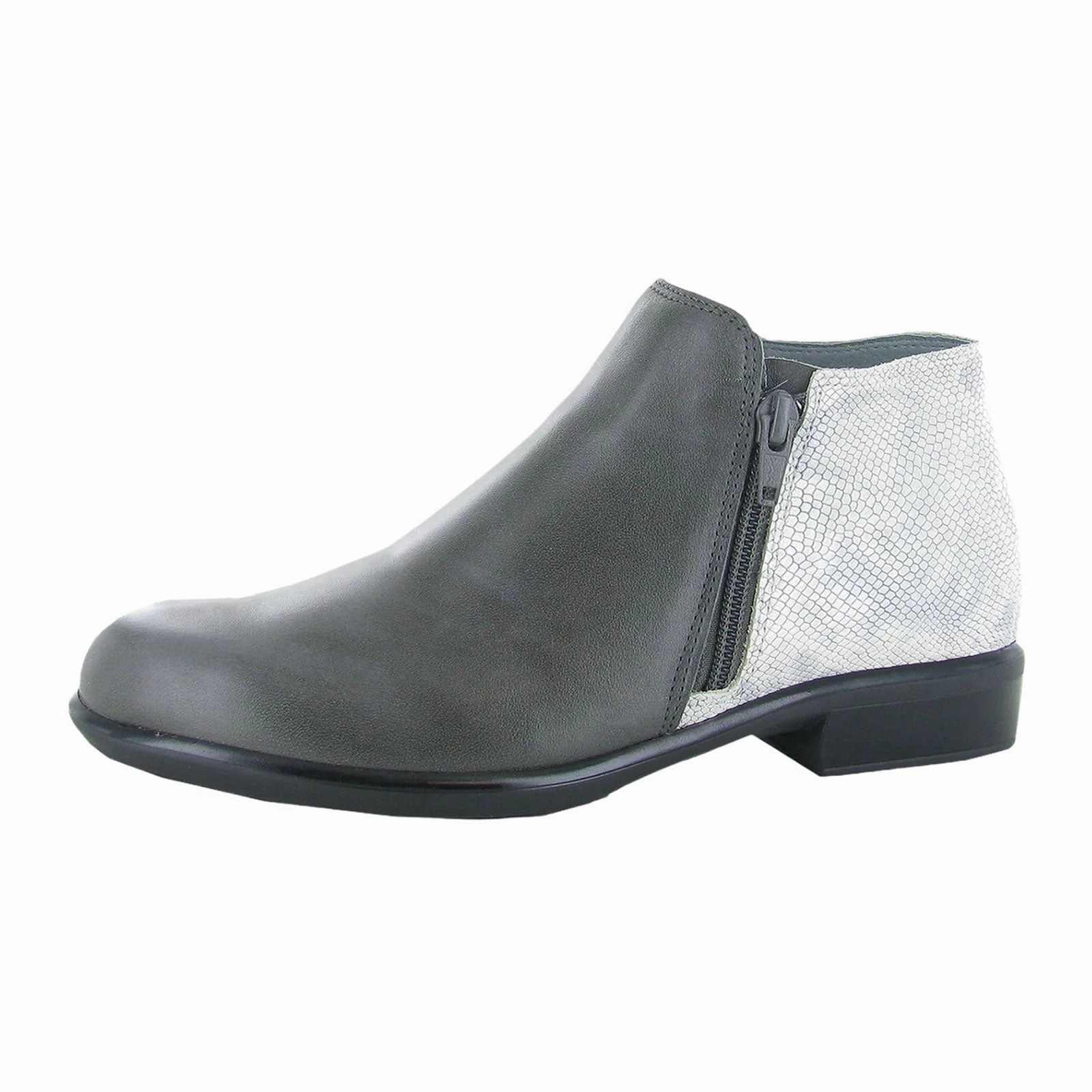 Naot Helm Ankle Boot (Women) - Tin Grey/Silver Snake Slip Resistant Work Commute Workwear Style