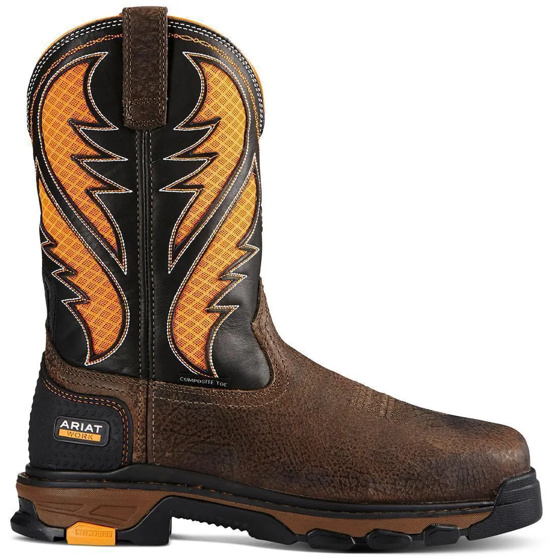 Intrepid VentTEK Composite-Toe Work Boot Cocoa Brown Ergonomic Footbed Shape Flexible Sole