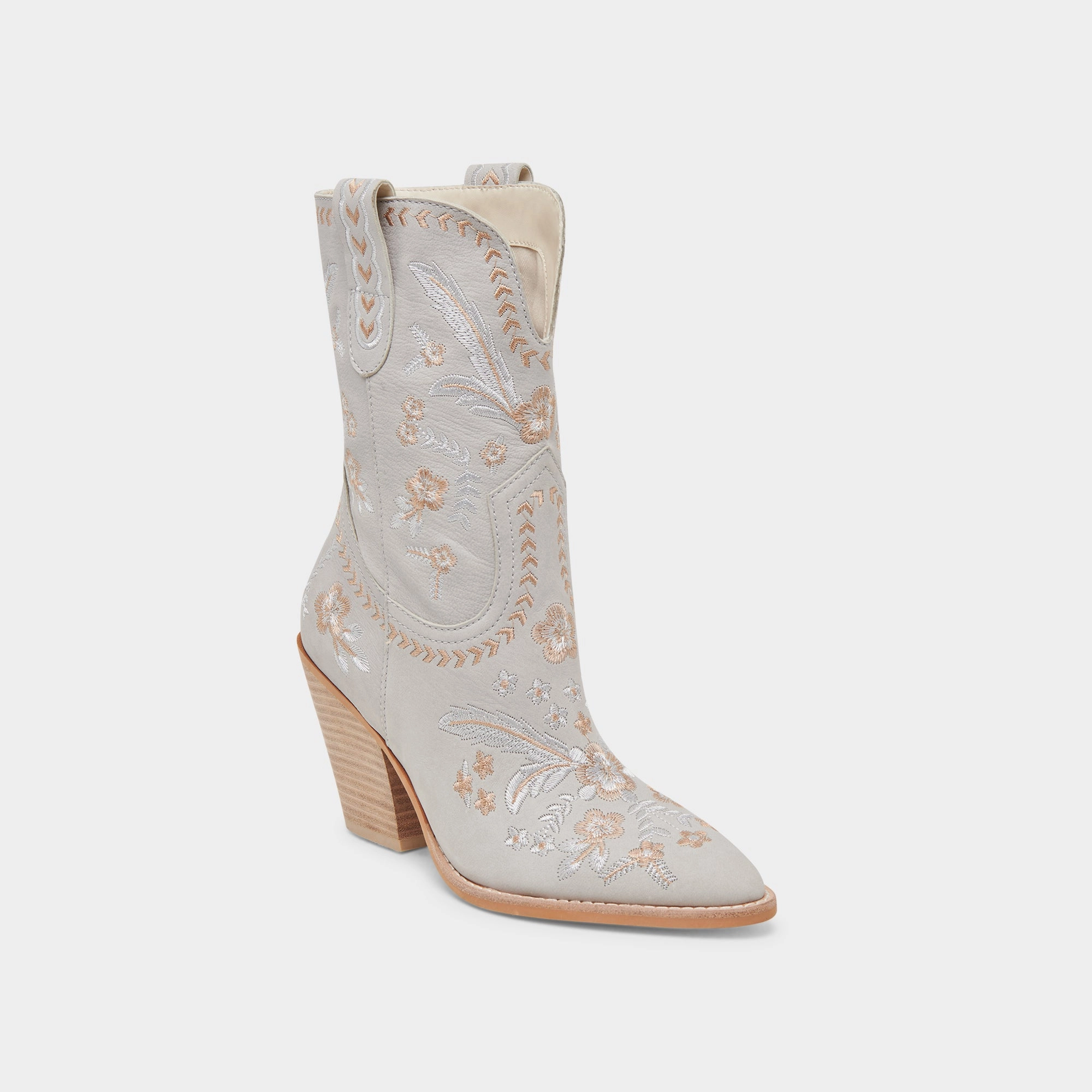 Secure Step JESSEY FLORAL BOOTS LIGHT BLUE NUBUCK