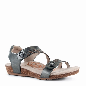 JILLIAN - GUNMETAL - LEATHER zip - type Ultra Cushioned Midsole