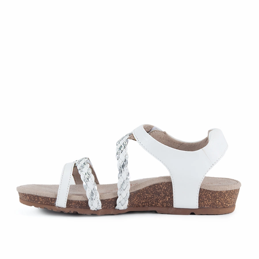 Rubberized Tread snowboarders JILLIAN - WHITE - LEATHER