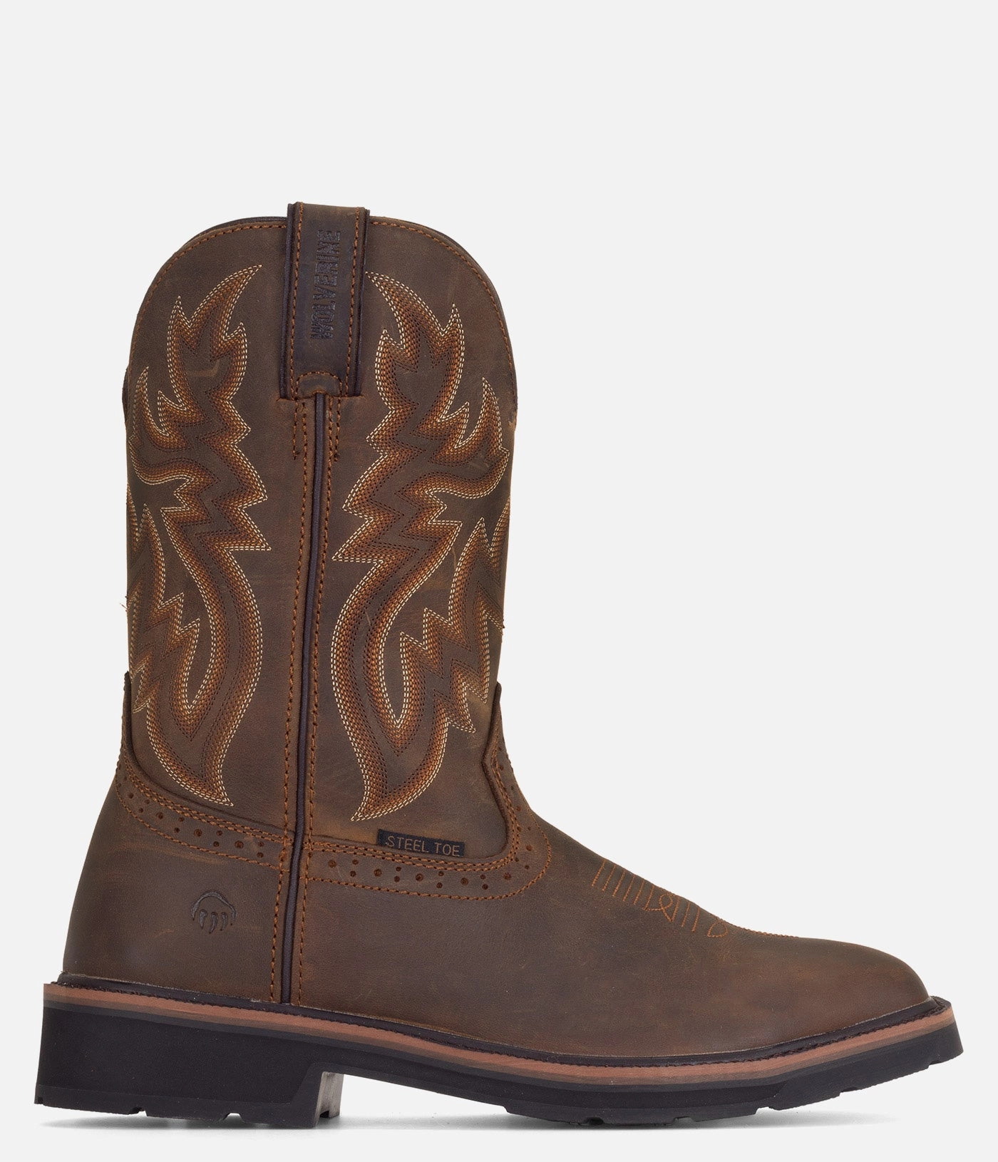 Breathable Wolverine Rancher Square Toe Safety Toe Wellington Boot - Men