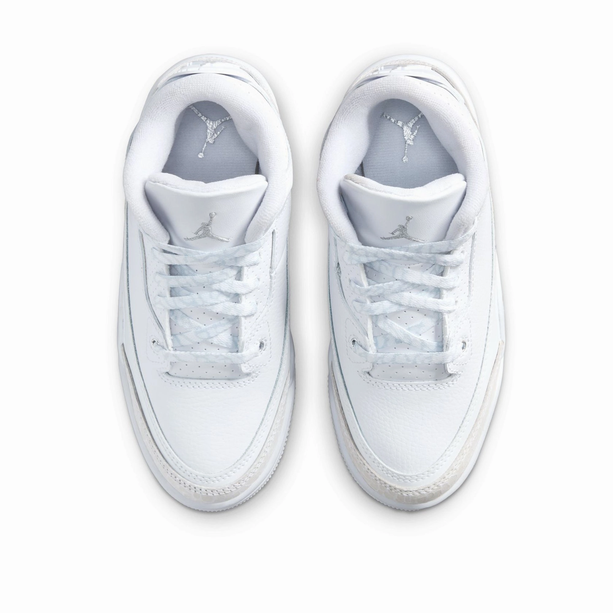 High Traction All Day Wear Anti Odor Daily Walks Jordan 3 Retro 'Pure Money' (PS) - White/Metallic Silver