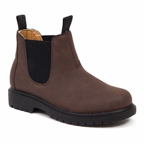 Anatomical Heel Cup Kids' Brock Jr. in Dark Brown