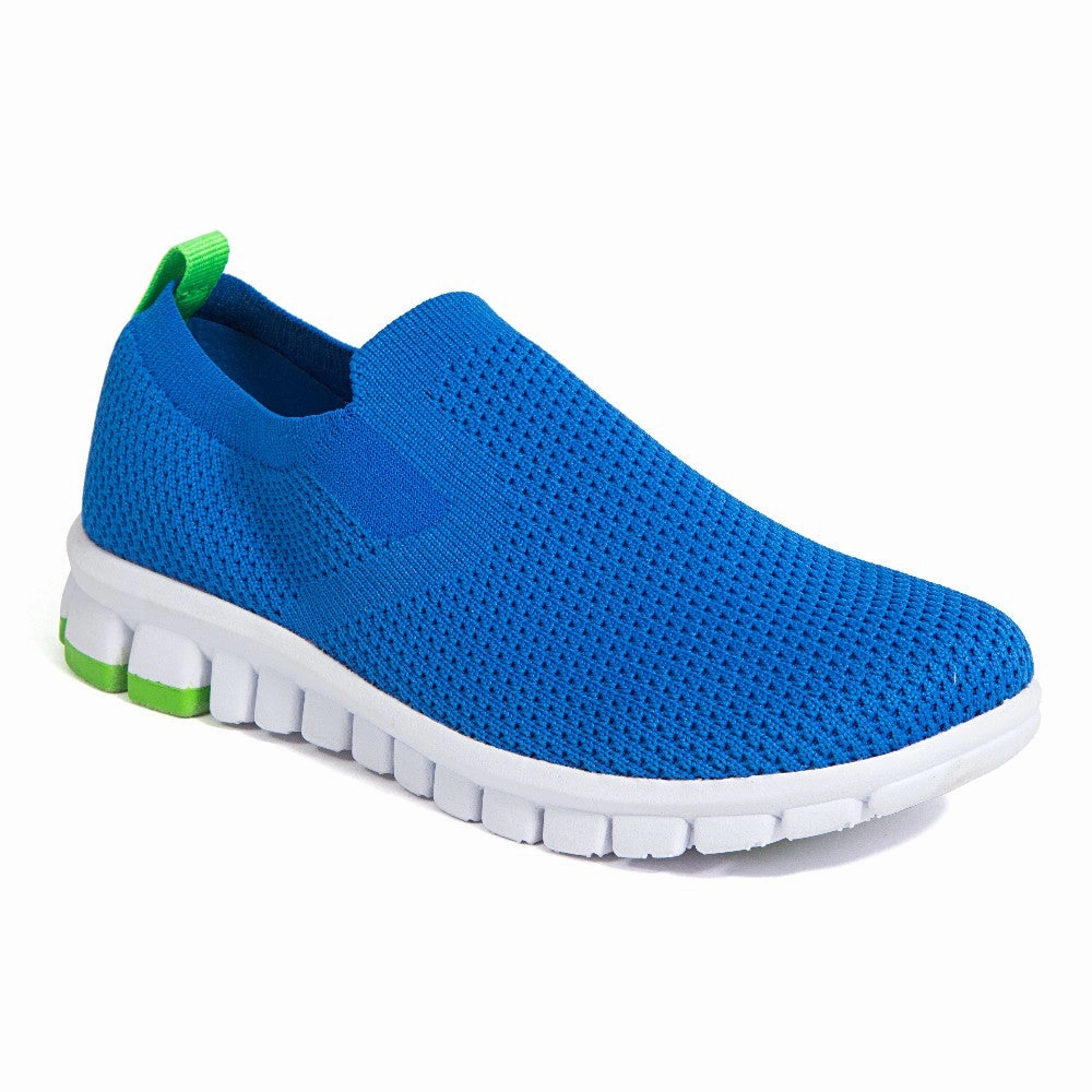 Kids' Eddy Jr. in Blue/Lime Protective Finish All Day Worker Waterproof Traction