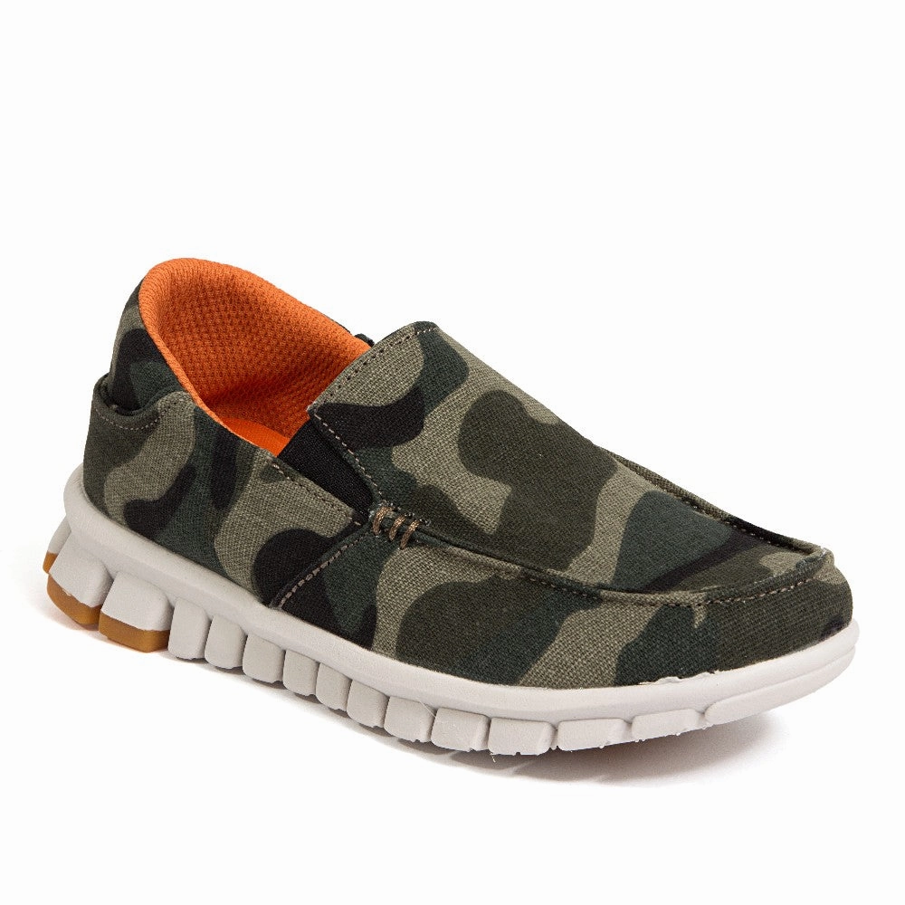 Kids' Melvin Jr. in Green/Orange Camo Cozy Interior Breath Flow