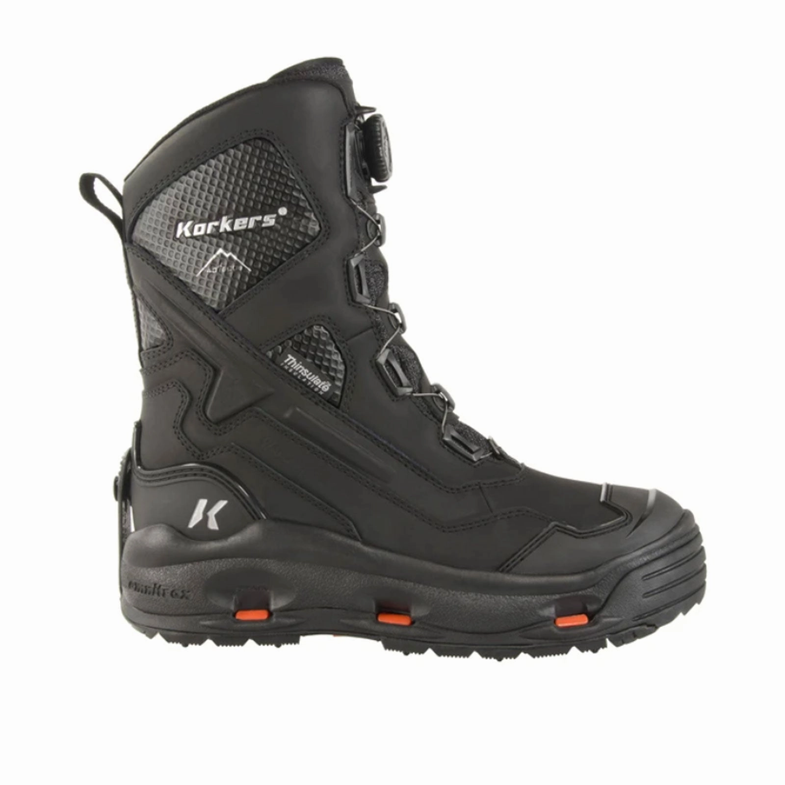 work use Moisture   Wicking Korkers Polar Vortex 600G Insulated Waterproof Boot with SnowTrac Sole (Men) - Black