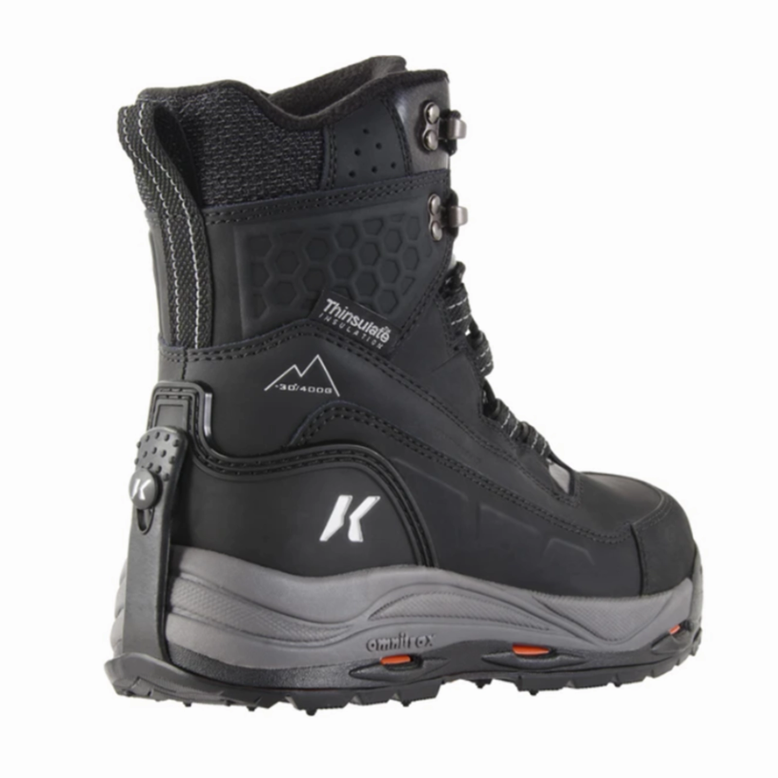 Premium Protection Rollbar Stability Korkers Snowmageddon Insulated Waterproof Boot with SnowTrac Sole (Men) - Black
