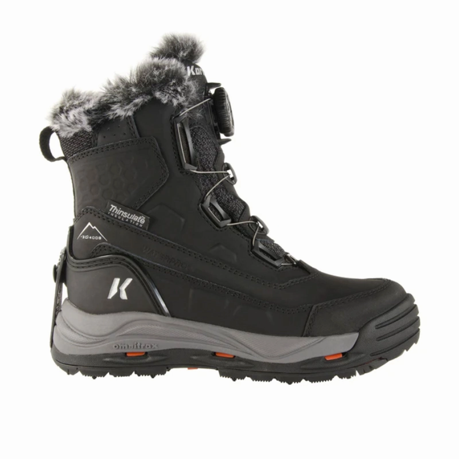 Slip On Style Korkers Snowmageddon Insulated Waterproof Boot with SnowTrac Sole (Women) - Black