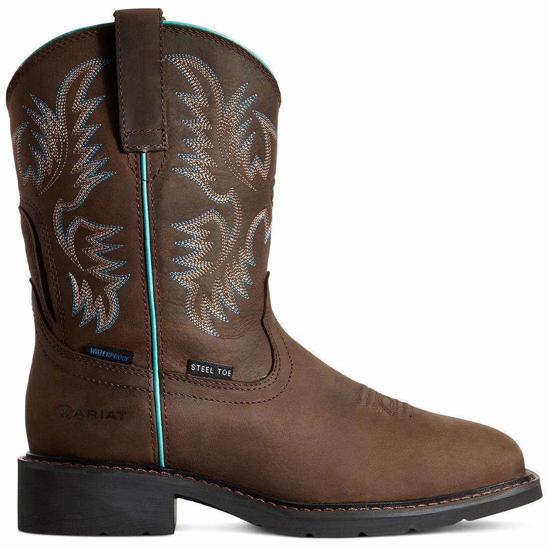Indoor Elevated arch Krista Women's Waterproof Steel Toe Work Boot - Brown
