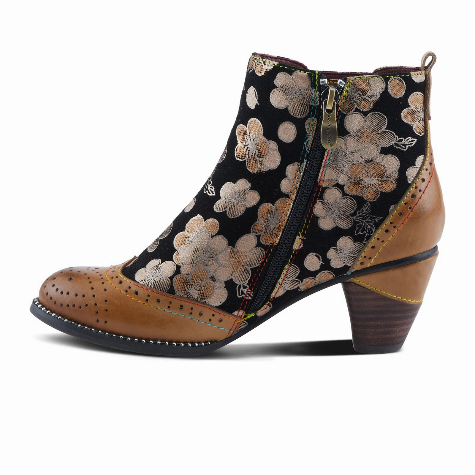 L'Artiste Glynn Heeled Ankle Boot (Women) - Tan Multi Nordic Calm High-Top Style