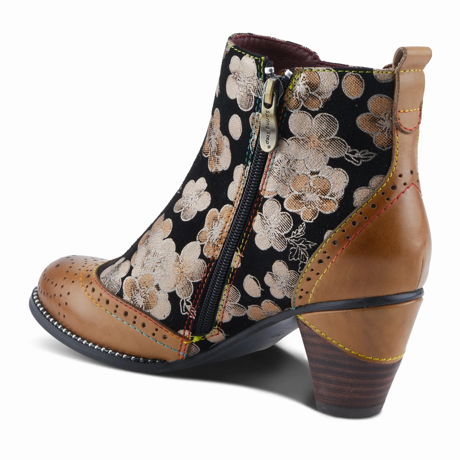 L'Artiste Glynn Heeled Ankle Boot (Women) - Tan Multi Rugged And Durable Mixed Textures